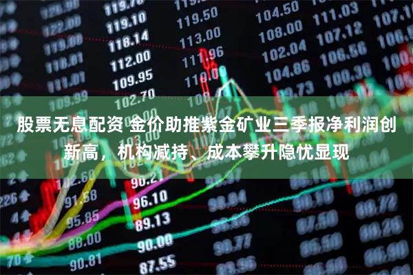 股票无息配资 金价助推紫金矿业三季报净利润创新高，机构减持、成本攀升隐忧显现